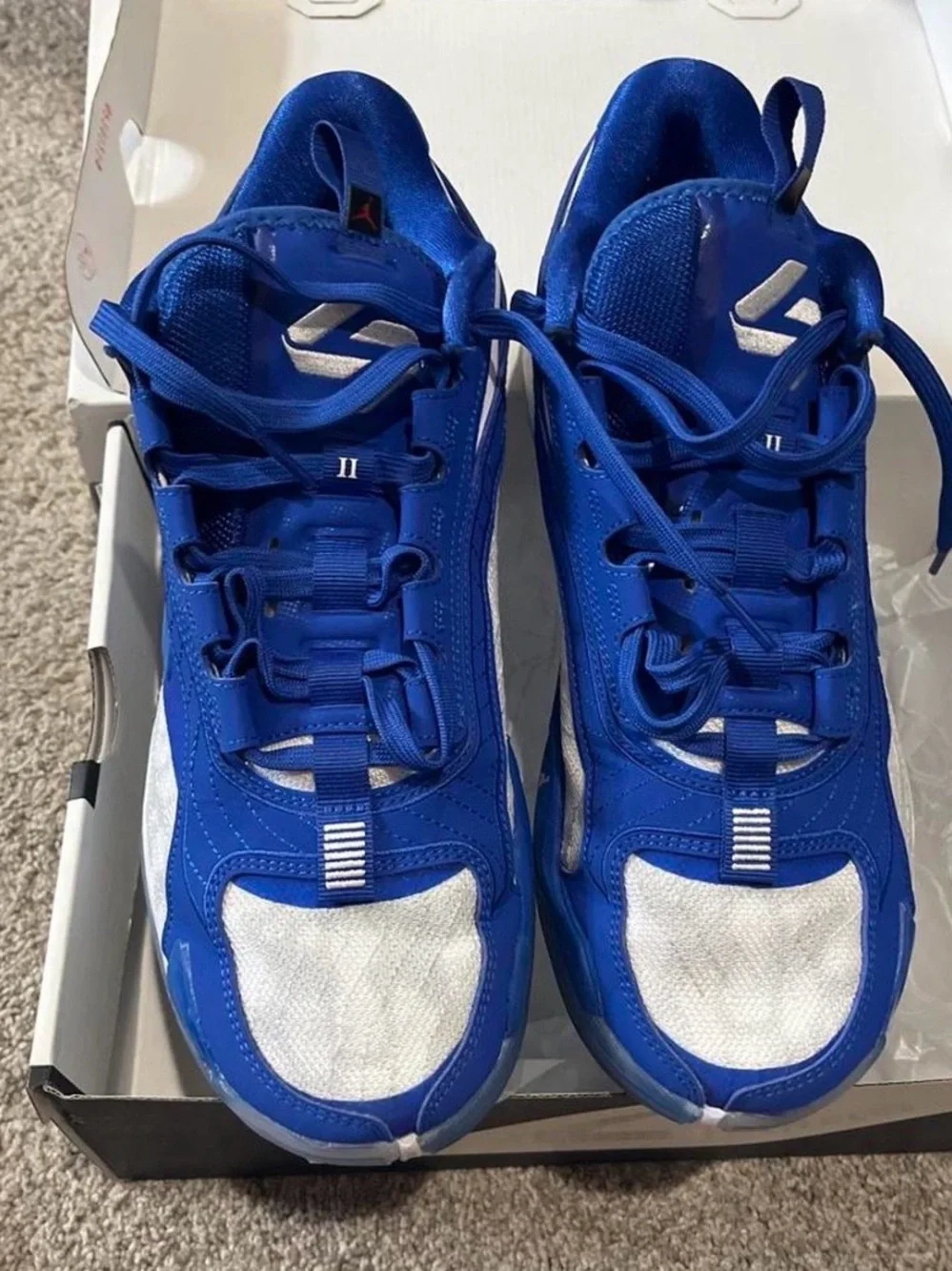 Jordan Men's Low-Top Sneakers in Blue and White